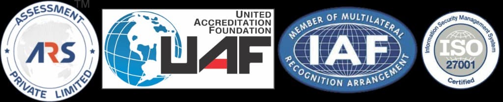 Accreditation certifications — ARS, UAF, IAF, ISO 27001